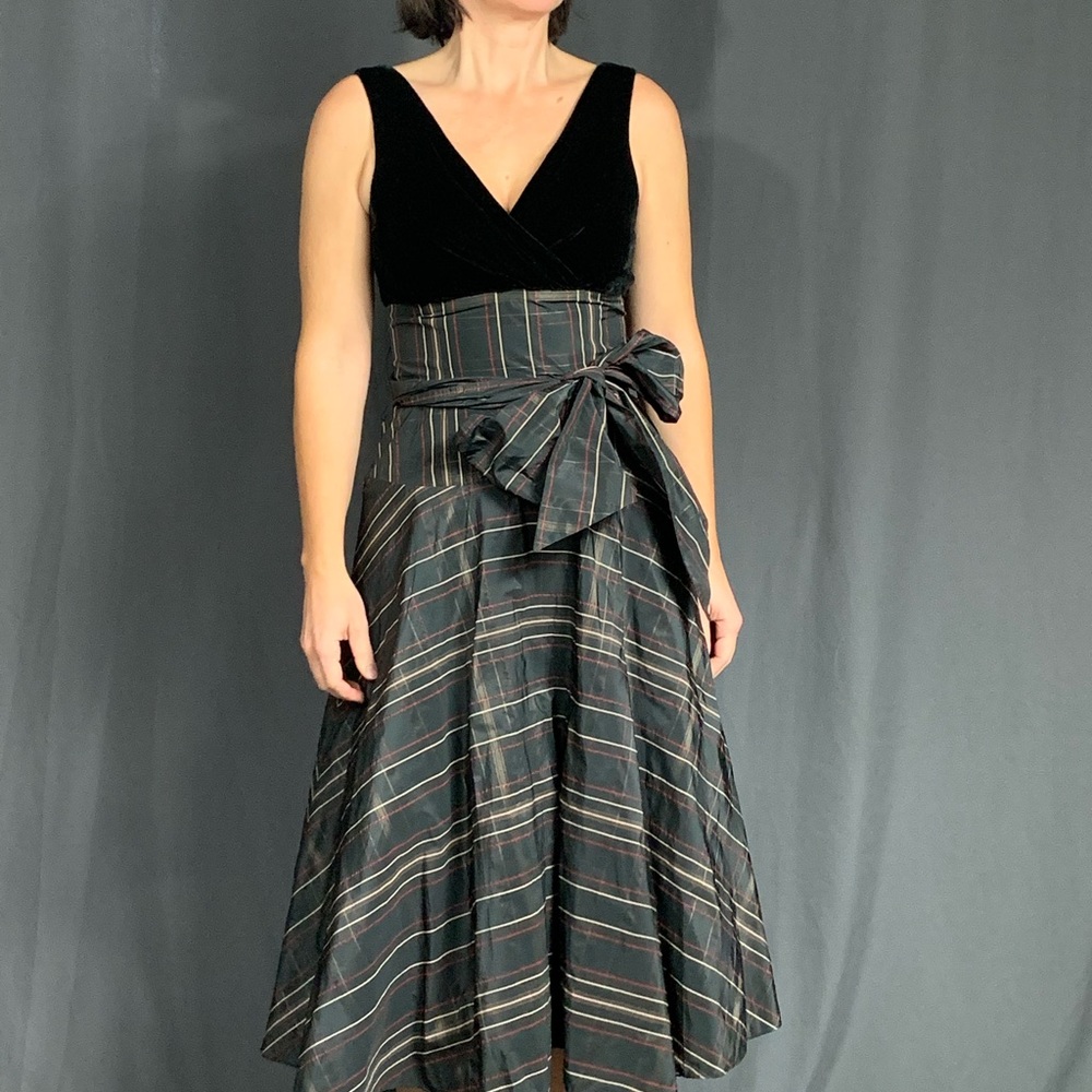 Midi plaid cocktail dress size 2